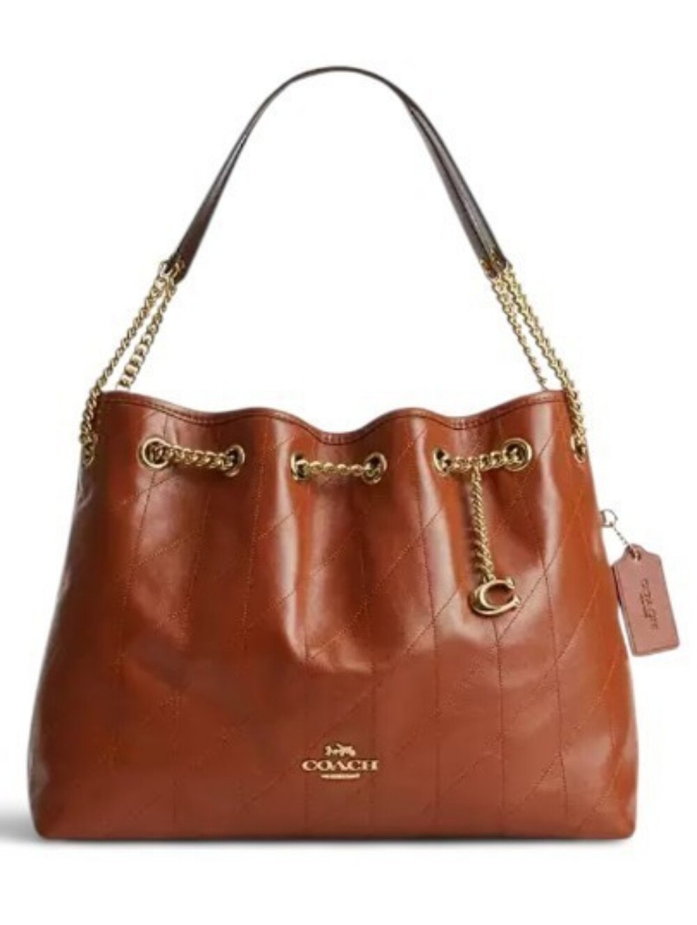 Coach Evelyn Leather Shoulder Bag